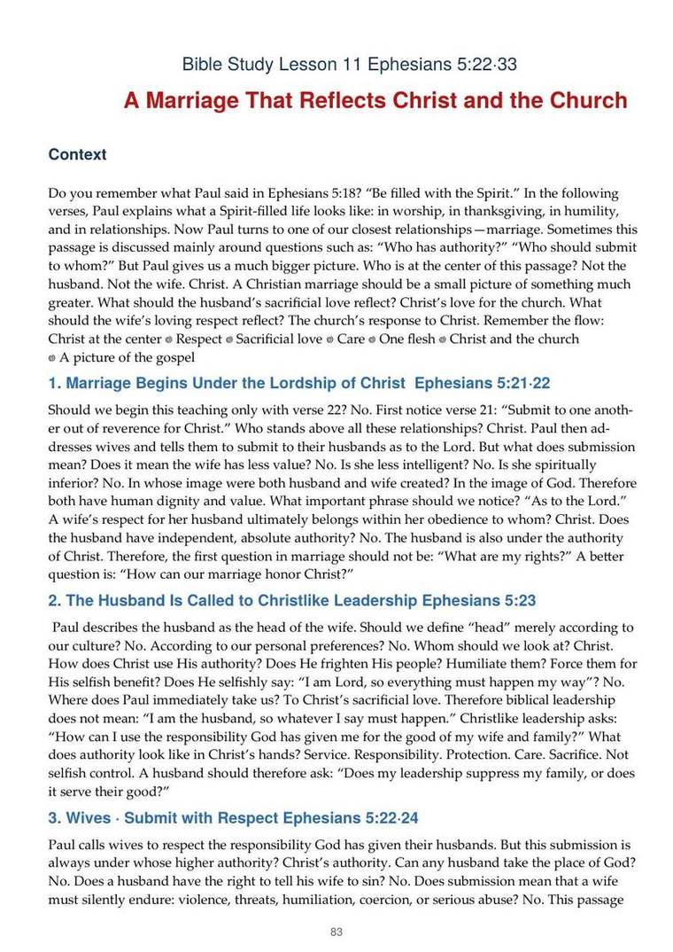 English study notes, printed page 83