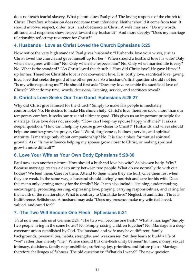 English study notes, printed page 84