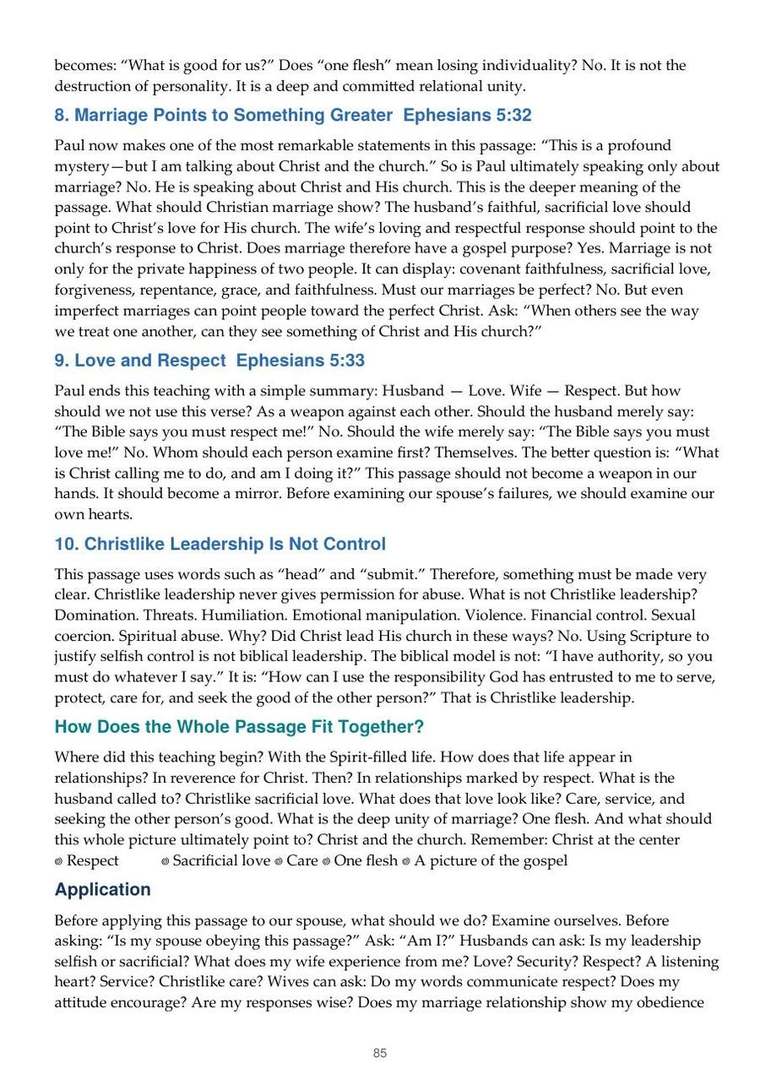 English study notes, printed page 85