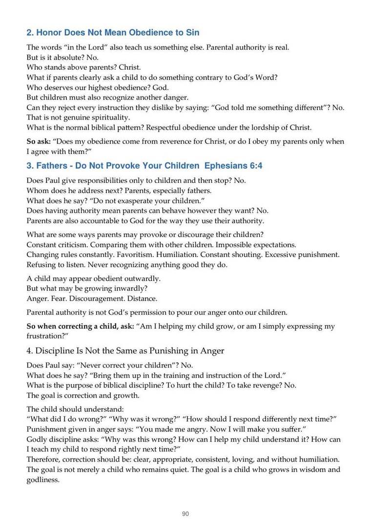 English study notes, printed page 90