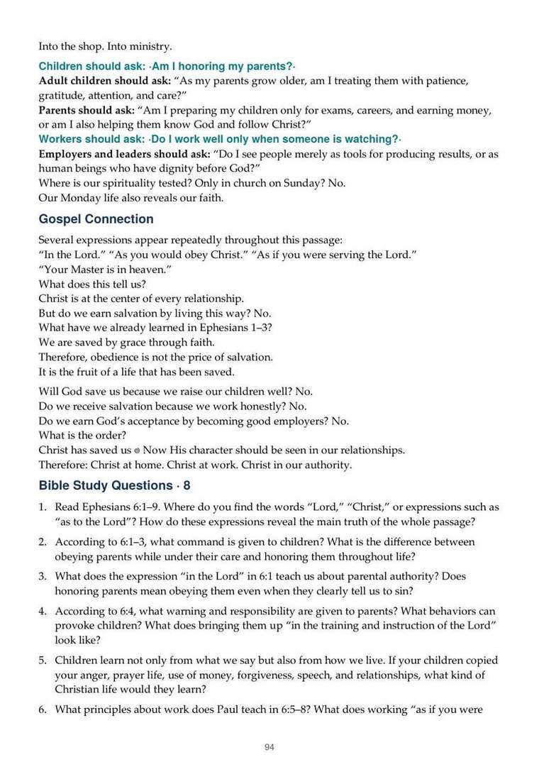 English study notes, printed page 94