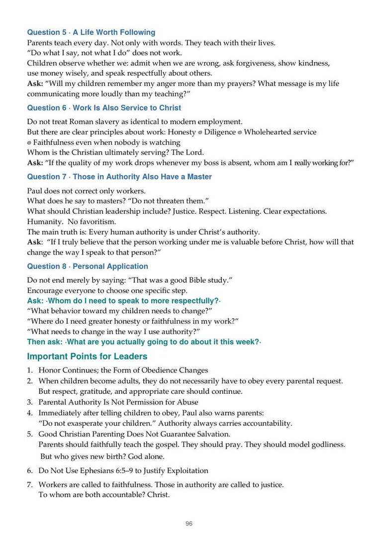 English study notes, printed page 96