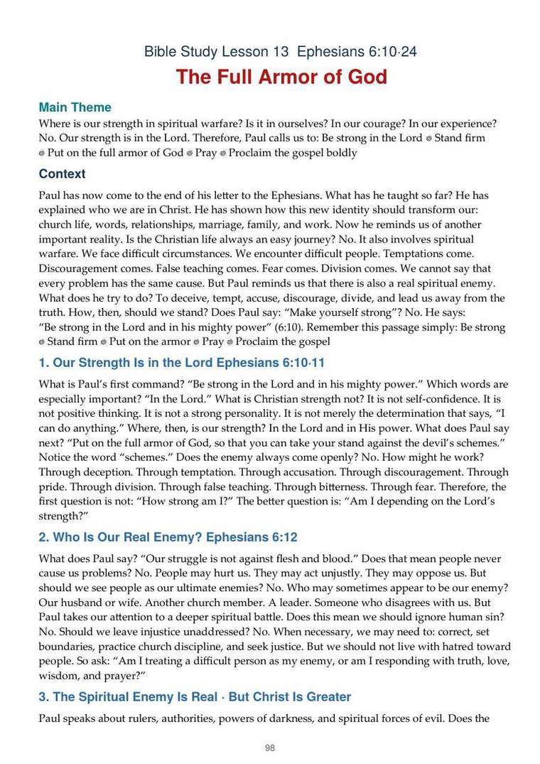 English study notes, printed page 98