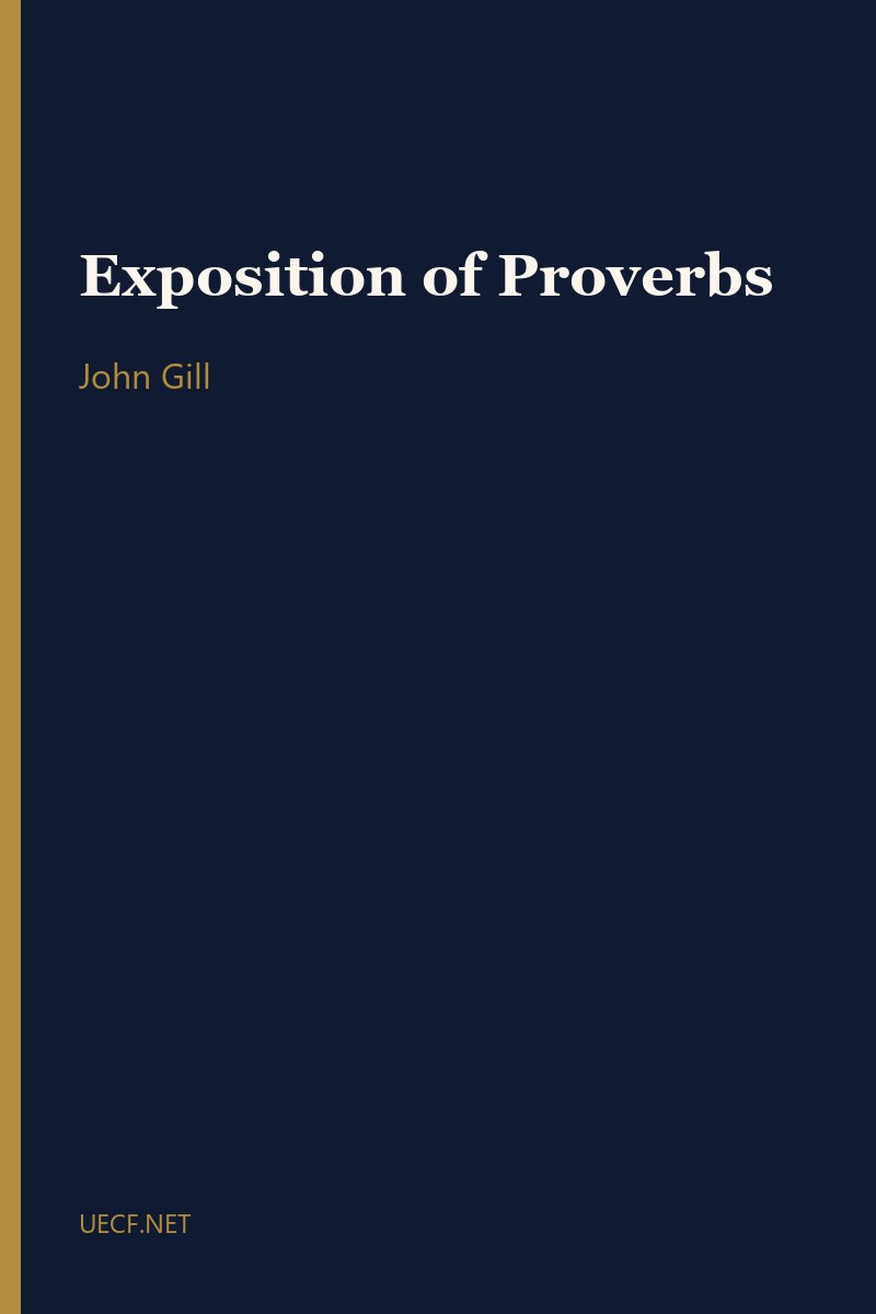 Exposition of Proverbs by John Gill book cover