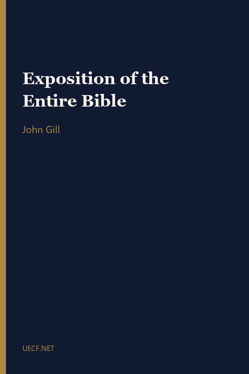 Exposition of the Entire Bible by John Gill book cover