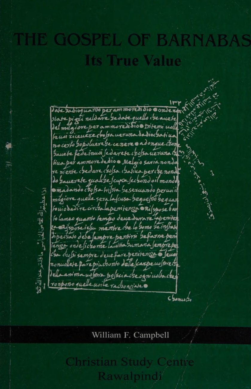 The Gospel of Barnabas: Its True Value by William Campbell book cover