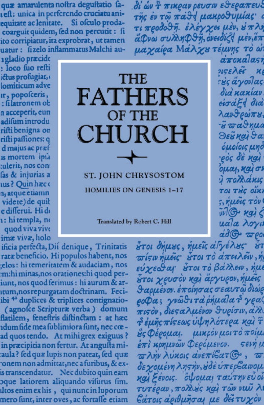 Homilies on Genesis 1–17 by John Chrysostom book cover