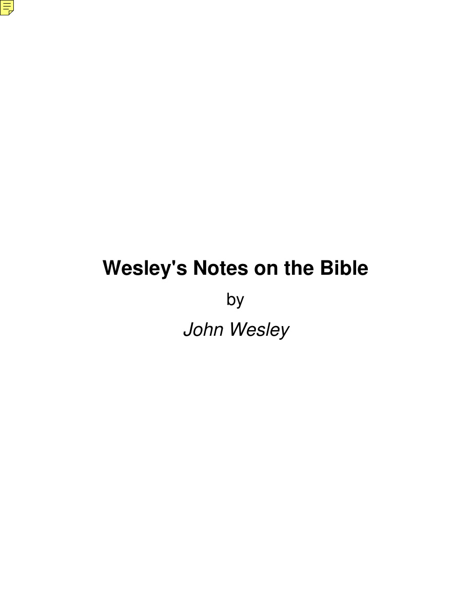 Cover of John wesley-wesleys notes on the bible
