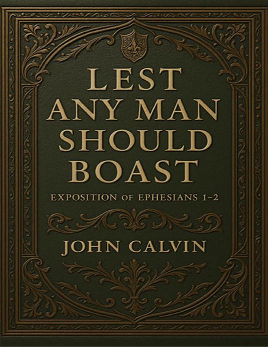 Lest Any Man Should Boast by John Calvin book cover