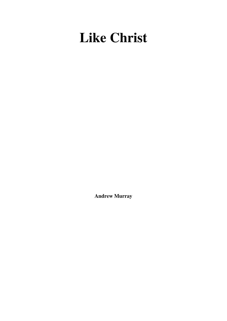 Cover of Like christ