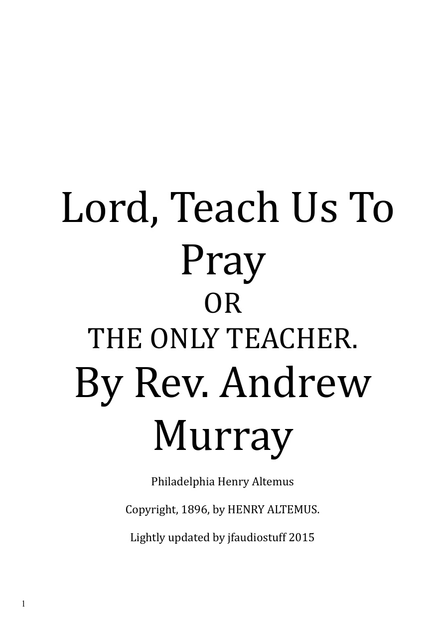 Cover of Lord-teach-us-to-pray