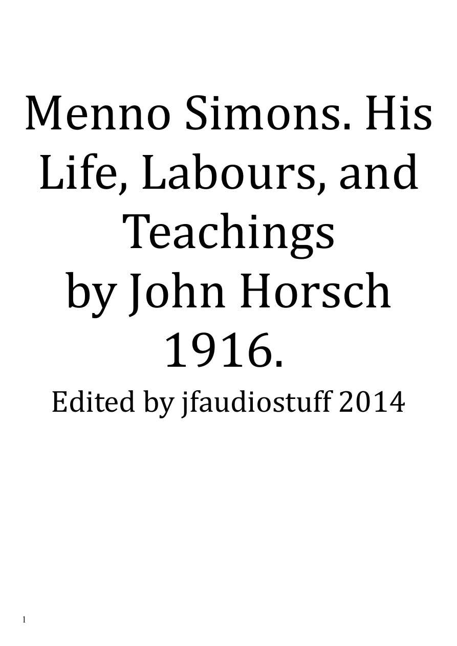 Cover of Menno-simmons
