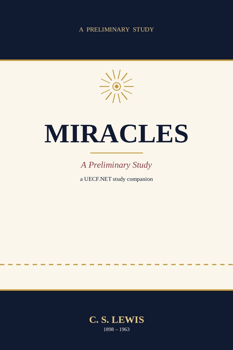 Book cover: Miracles / అద్భుతములు — C. S. Lewis