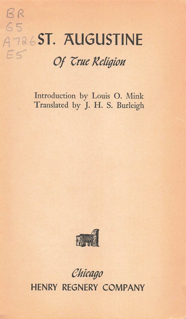 Cover of Of True Religion