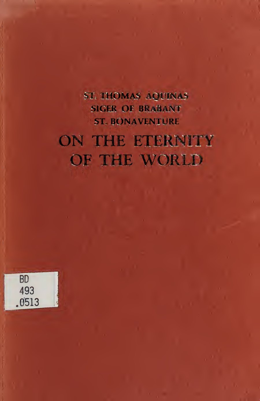 On the Eternity of the World by Bonaventure book cover