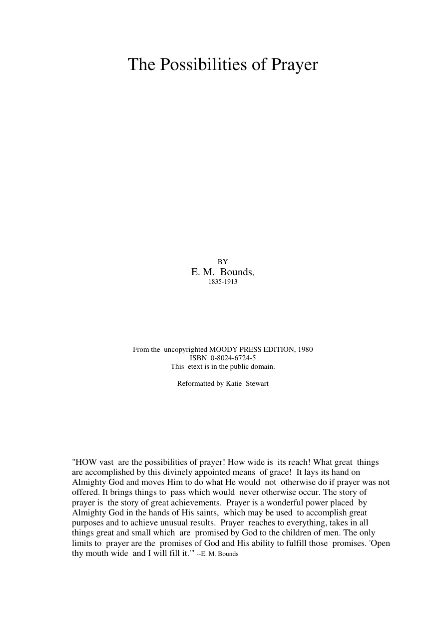 Cover of Possibility of prayer
