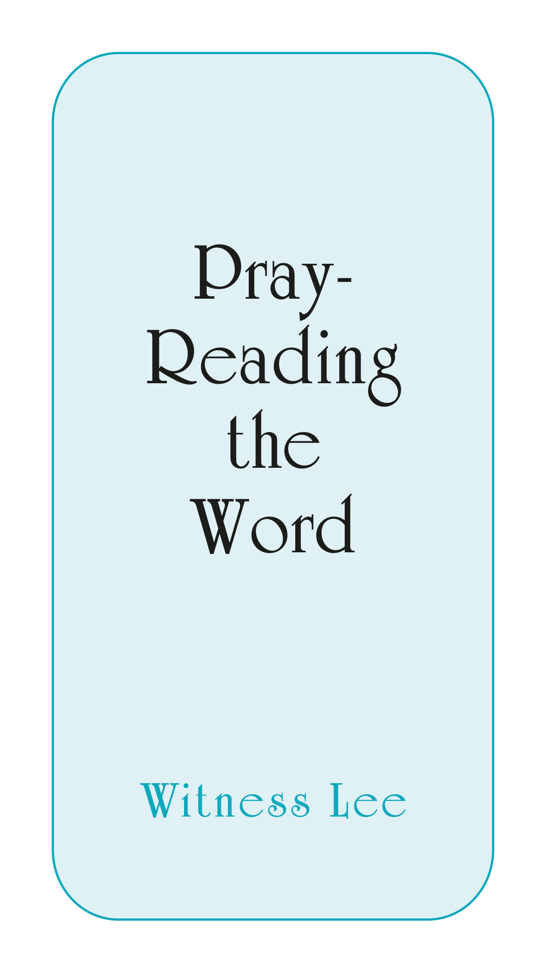 Cover of Prayreading The Word