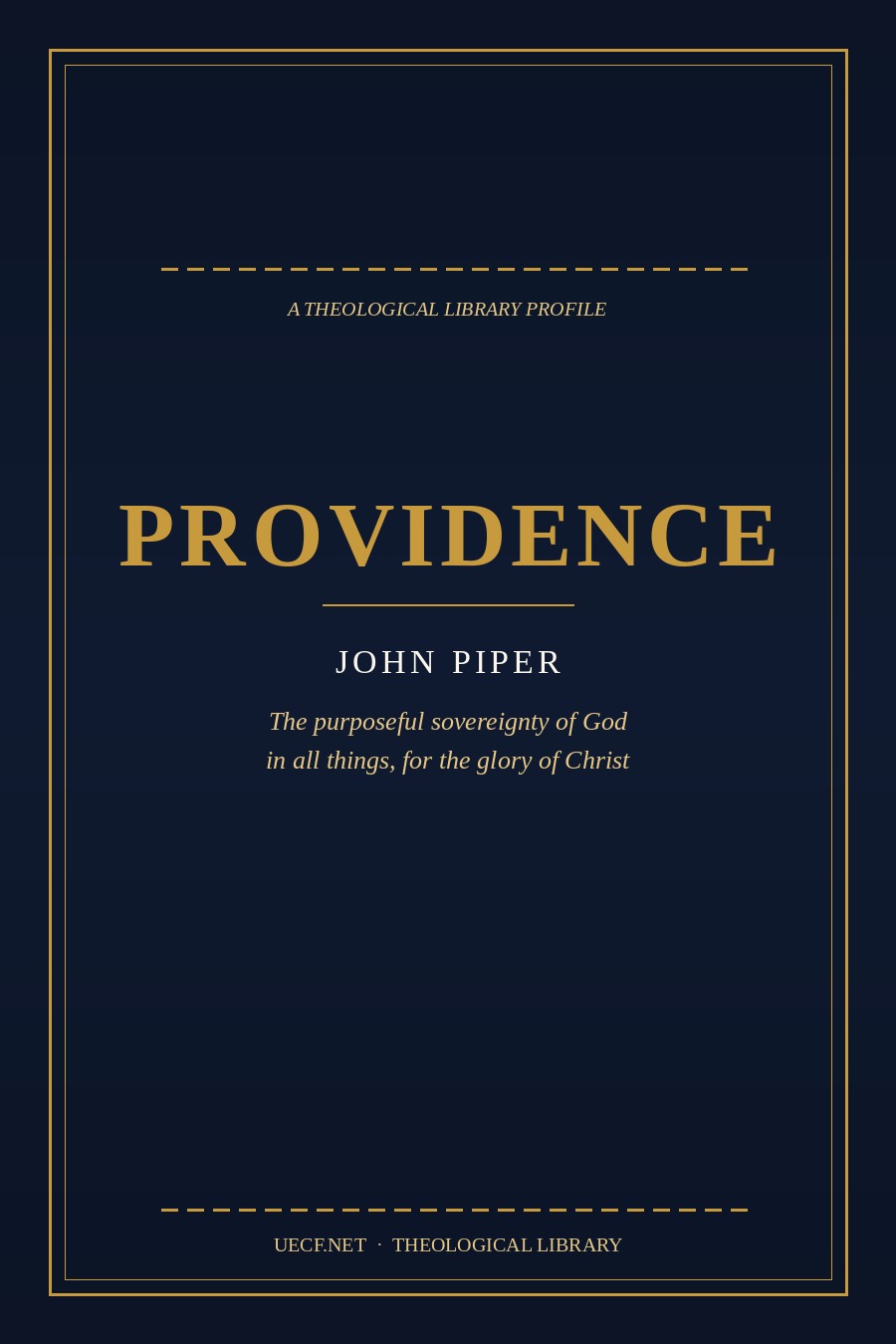 UECF.NET library cover plate for Providence by John Piper