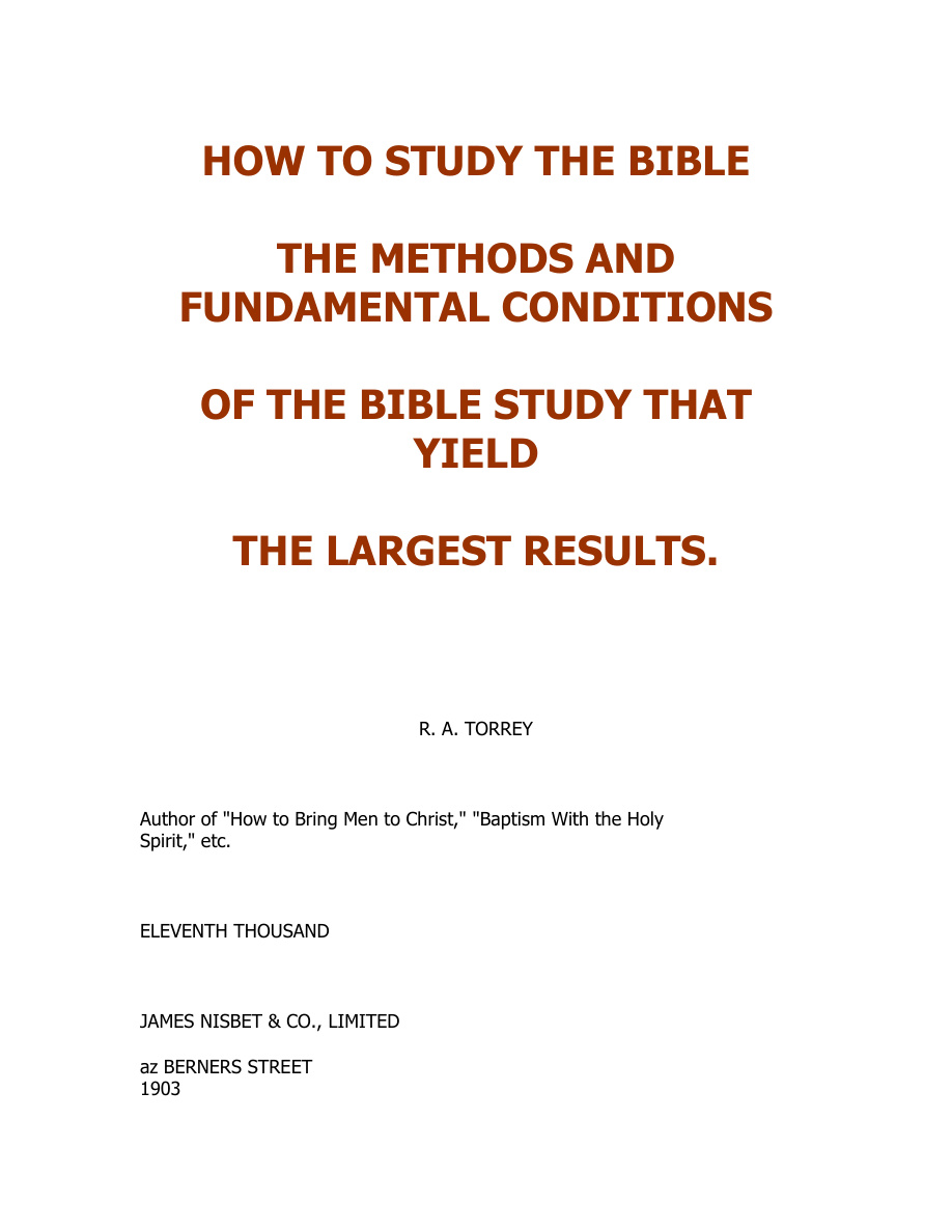 Cover of RA-Torrey-How-to-Study-the-Bible