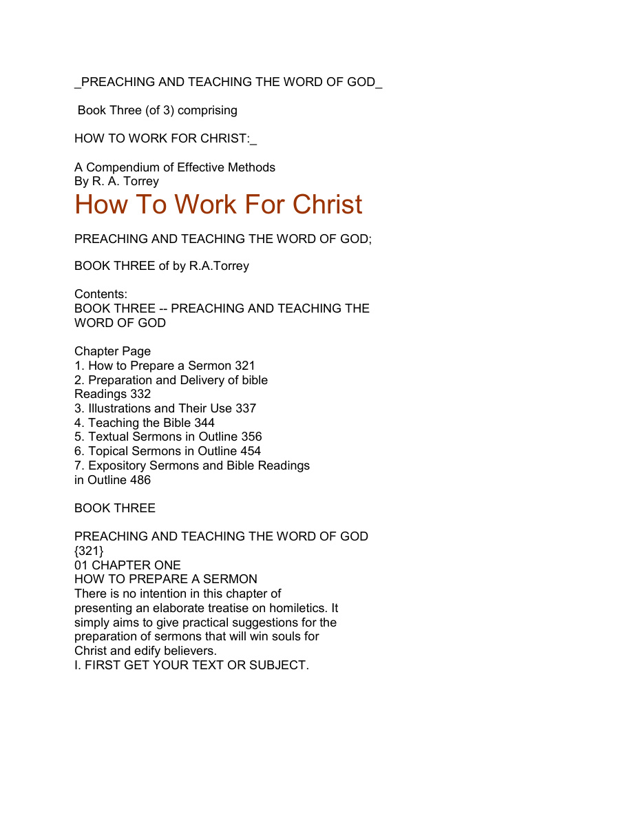 Cover of RA-Torrey-How-to-Work-for-Christ-Volume-3-Preaching-Teaching-the-Word-of-God