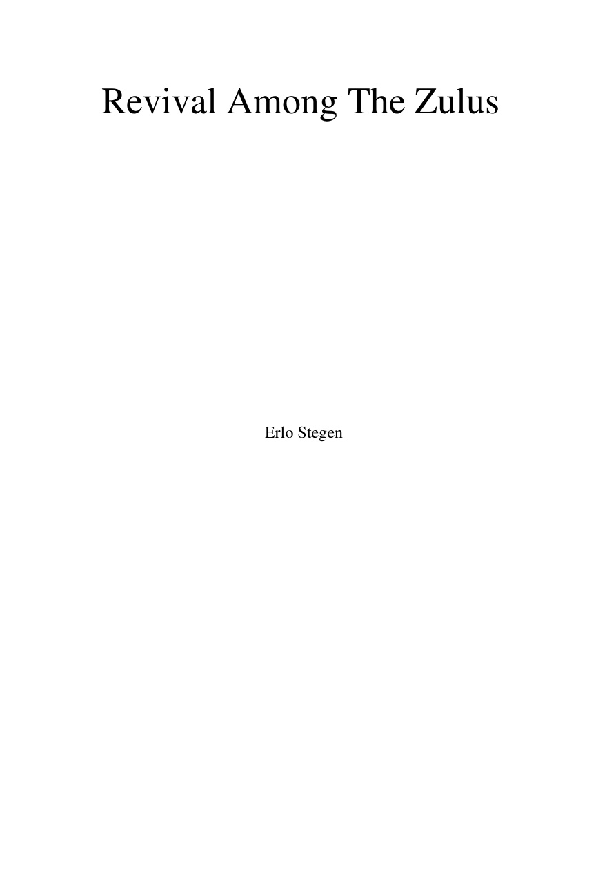 Cover of Revival among zulus