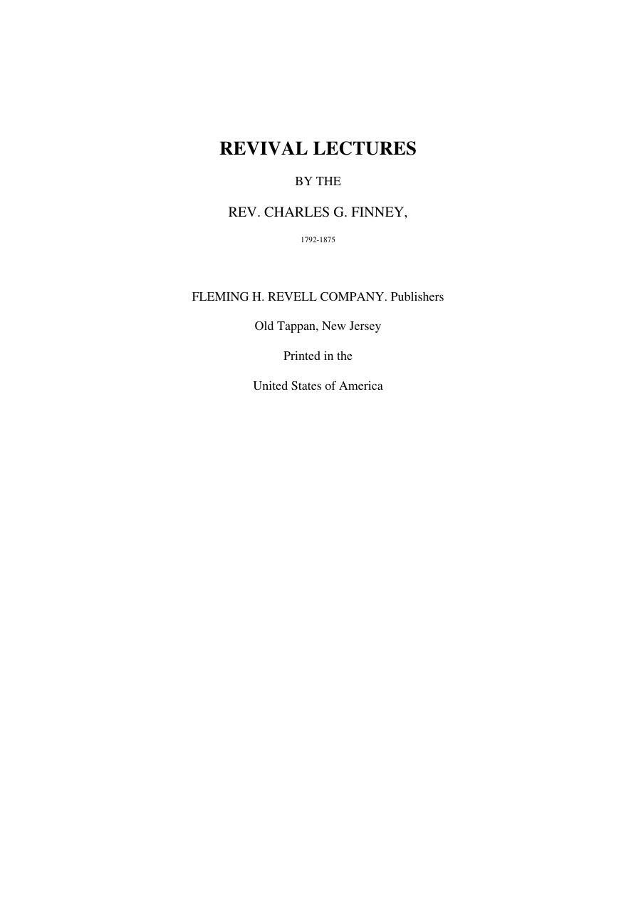 Cover of Revival lectures