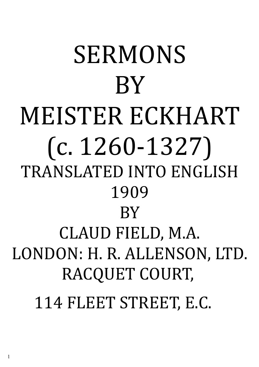 Cover of Sermons-by-meister-eckhart