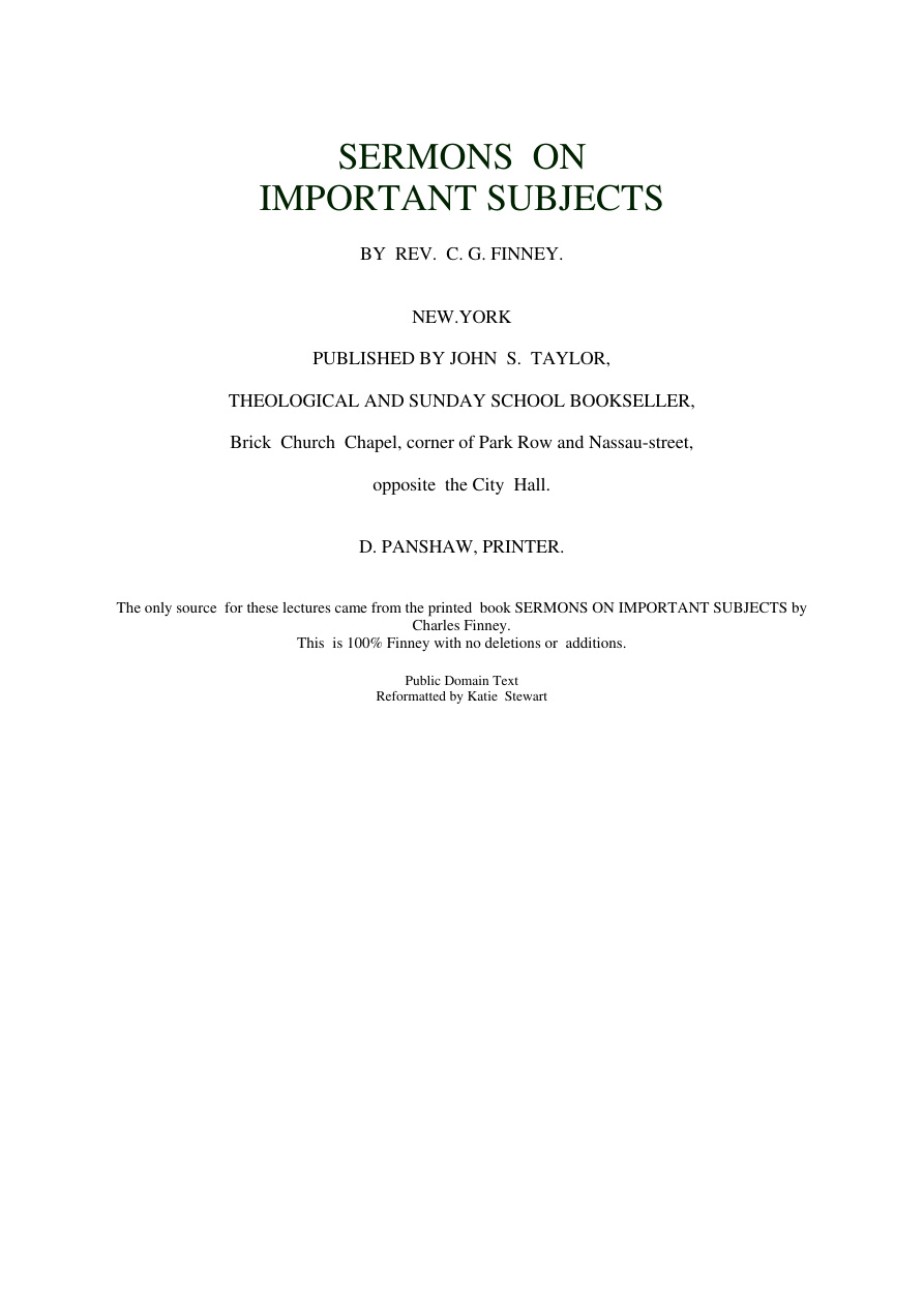 Cover of Sermons on important subjects