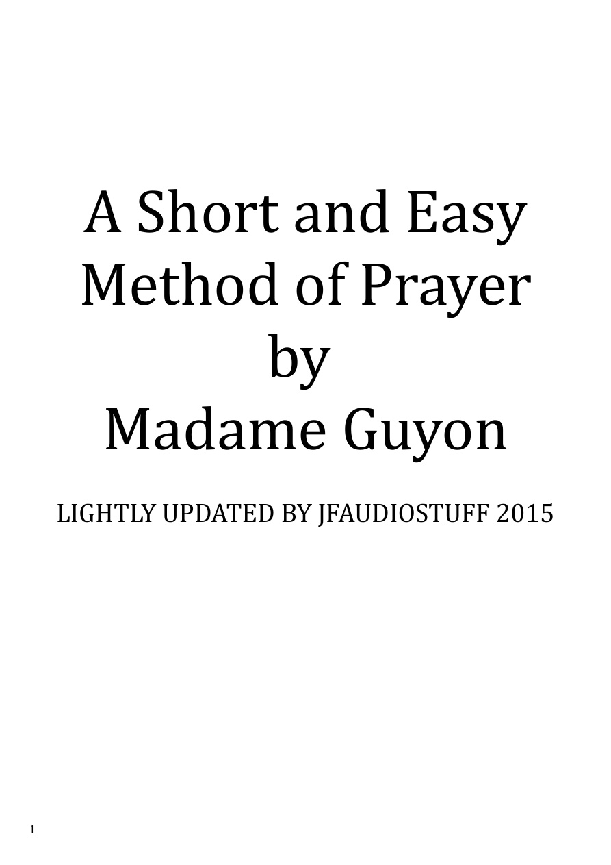 Cover of Short-and-easy-method-of-prayer
