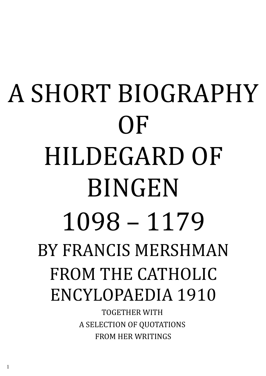 Cover of Short-biography-of-hildegard-of-bingen