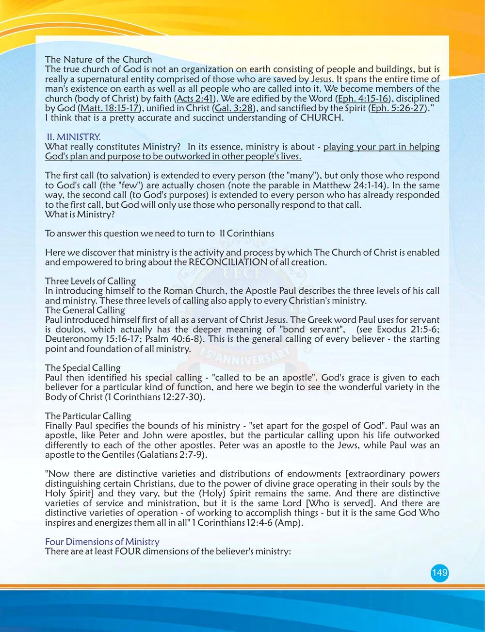 Original page 149 of the UECF 15th Anniversary Souvenir