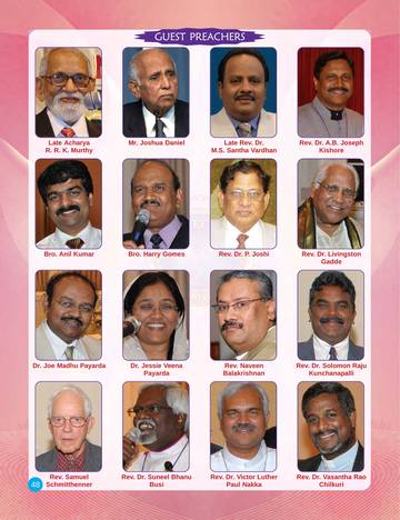 Guest Preachers: photographs on page 48 of the UECF 15th Anniversary Souvenir