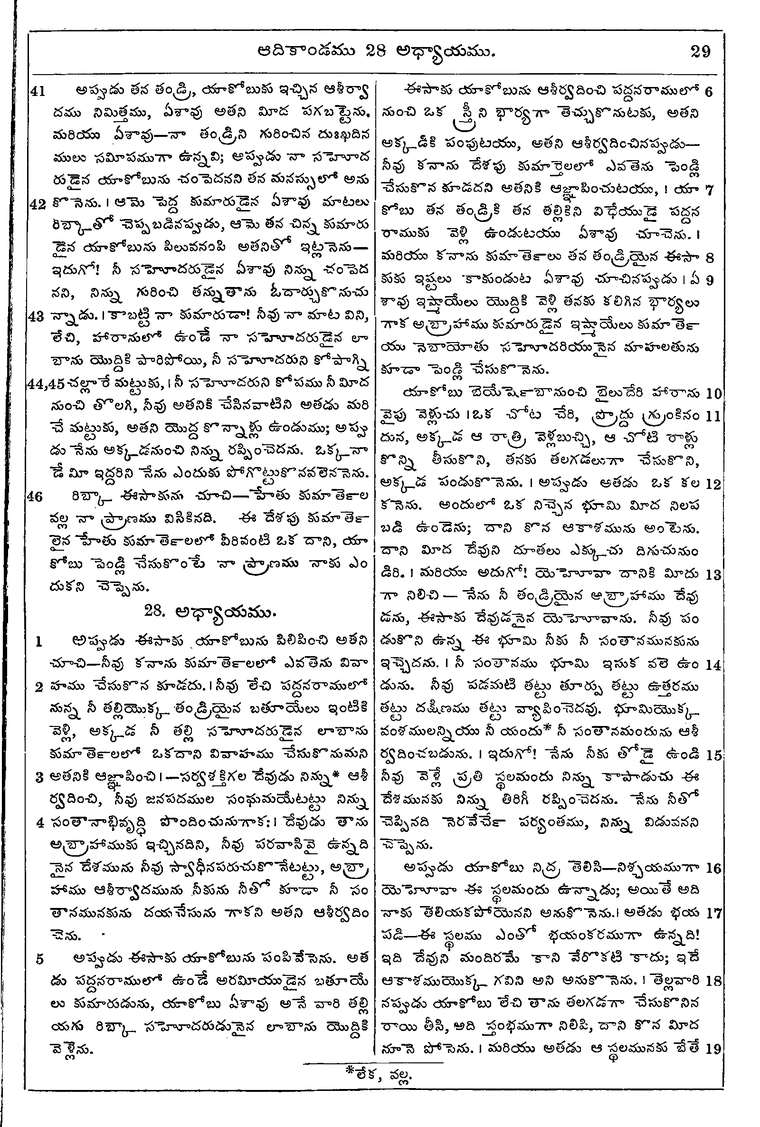 Page 45 of the 1881 Telugu Bible - Genesis