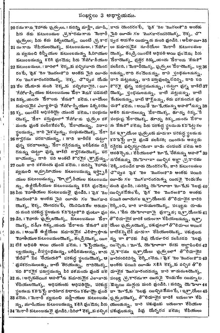 Page 157 of the 1881 Telugu Bible - Numbers