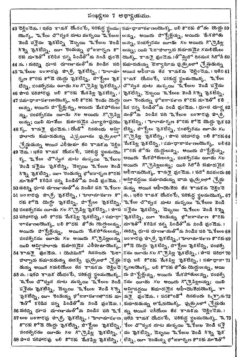 Page 164 of the 1881 Telugu Bible - Numbers