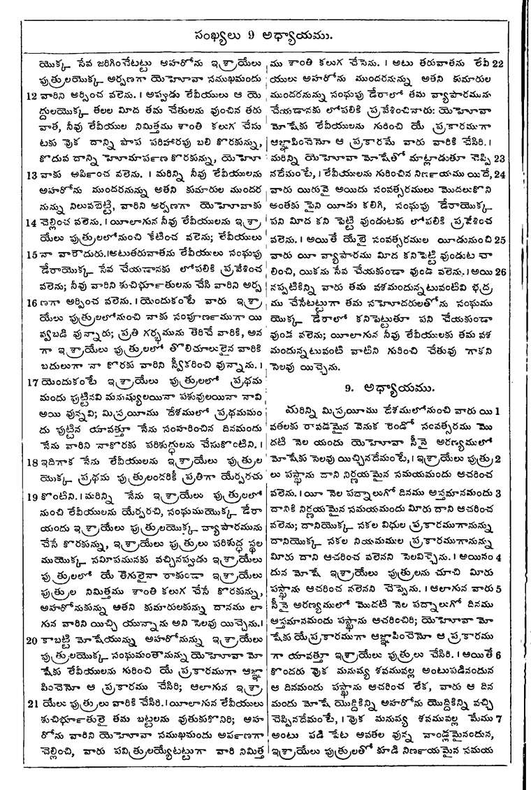 Page 166 of the 1881 Telugu Bible - Numbers
