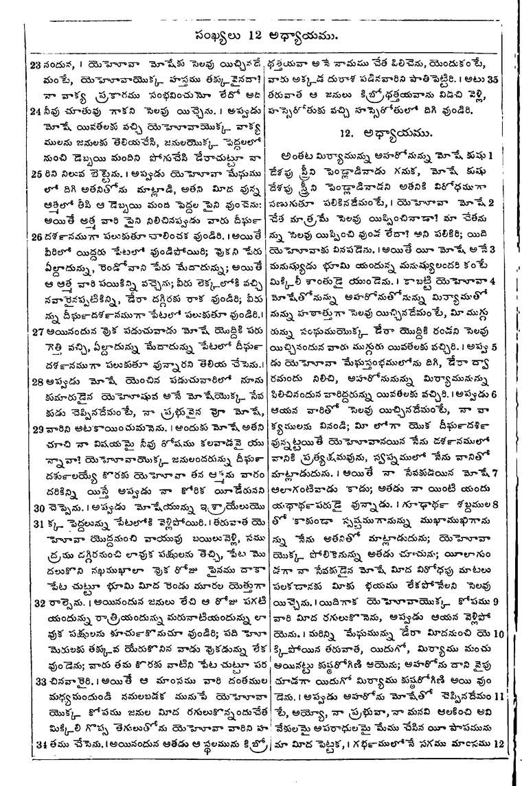 Page 170 of the 1881 Telugu Bible - Numbers