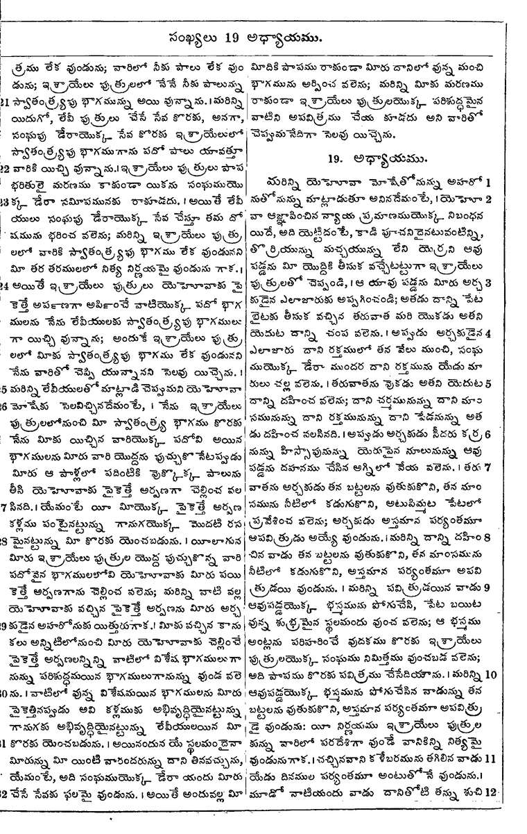 Page 179 of the 1881 Telugu Bible - Numbers