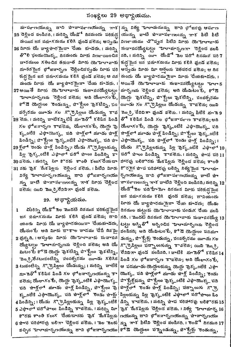 Page 192 of the 1881 Telugu Bible - Numbers