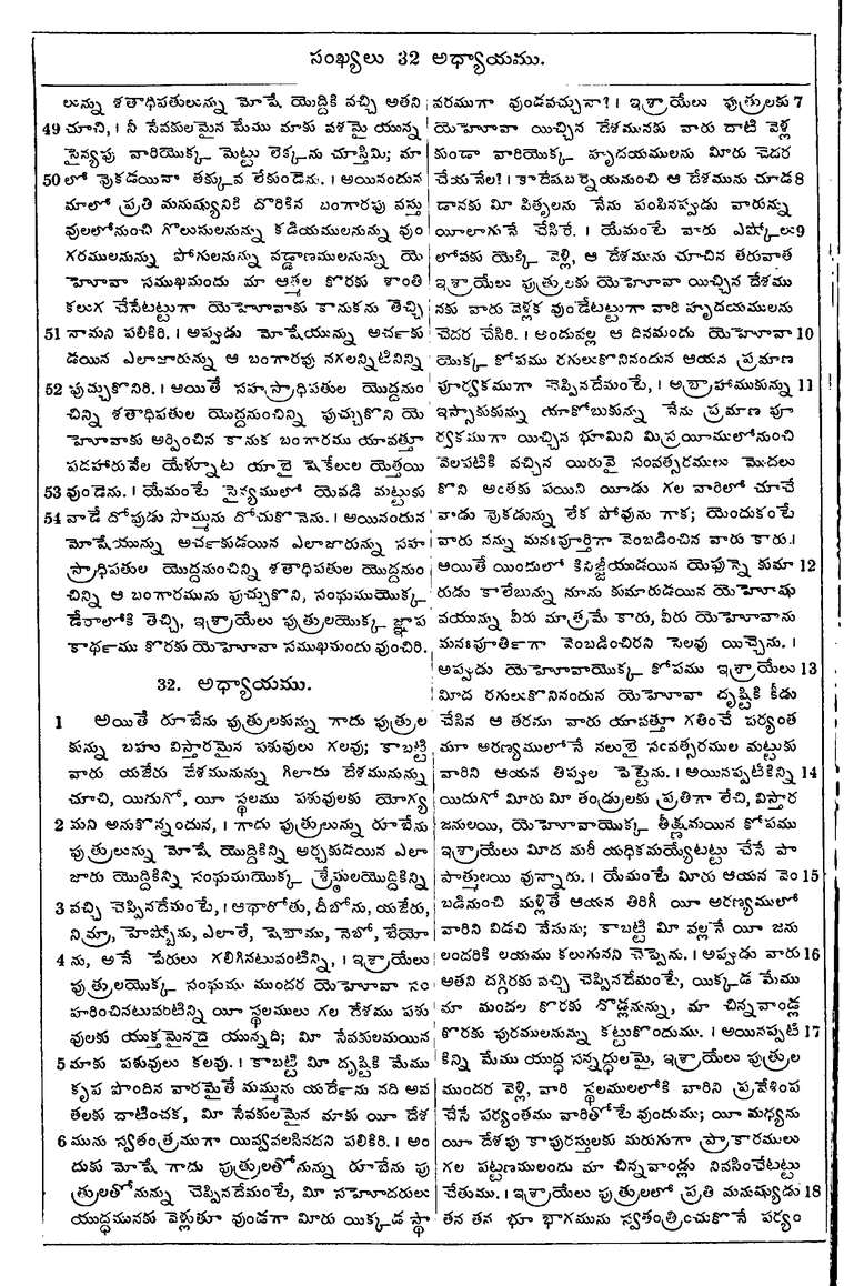 Page 196 of the 1881 Telugu Bible - Numbers