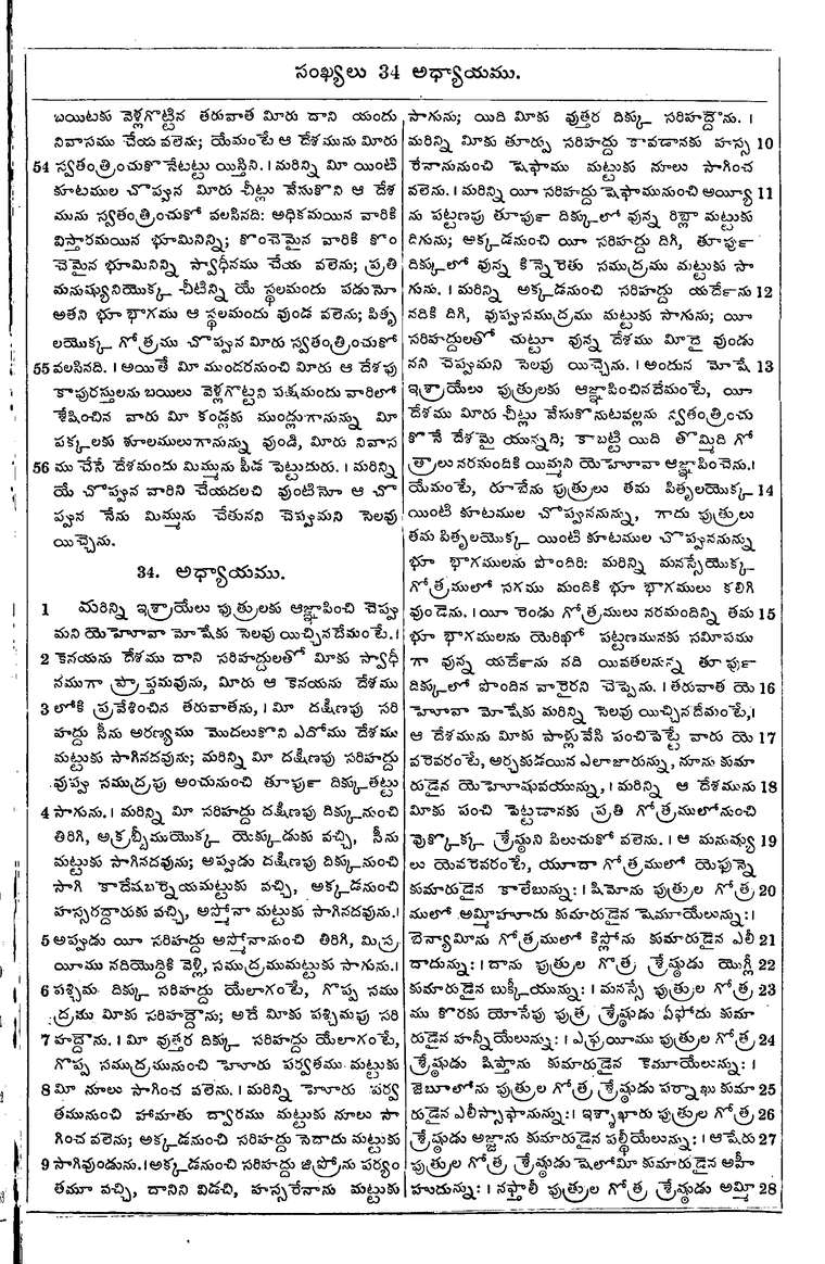 Page 199 of the 1881 Telugu Bible - Numbers