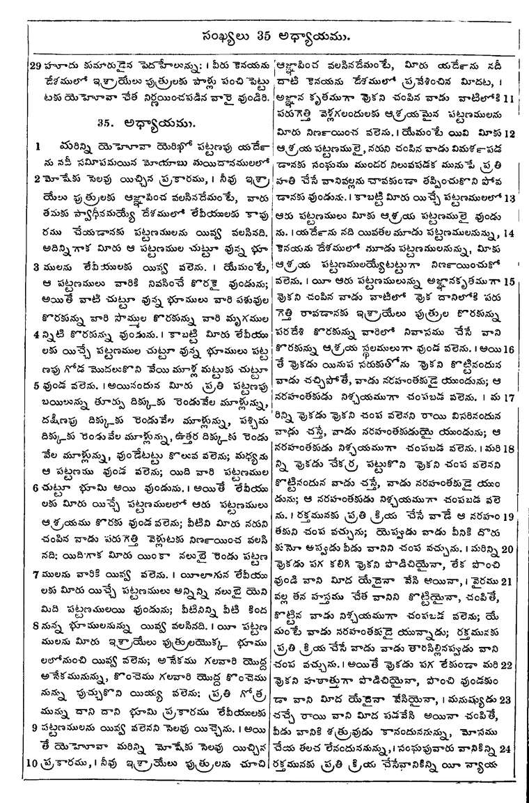 Page 200 of the 1881 Telugu Bible - Numbers