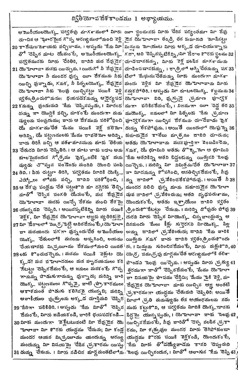 Page 204 of the 1881 Telugu Bible - Deuteronomy