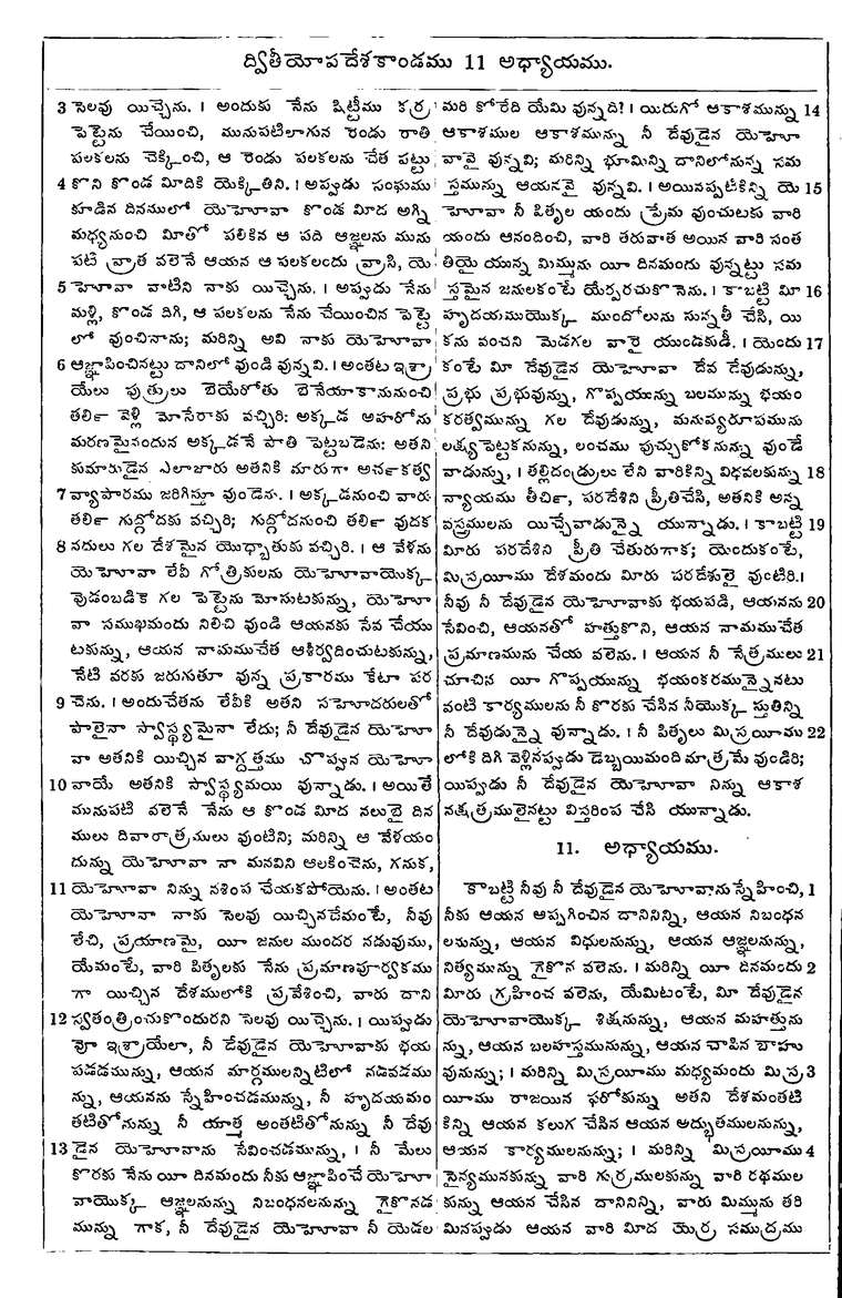 Page 216 of the 1881 Telugu Bible - Deuteronomy