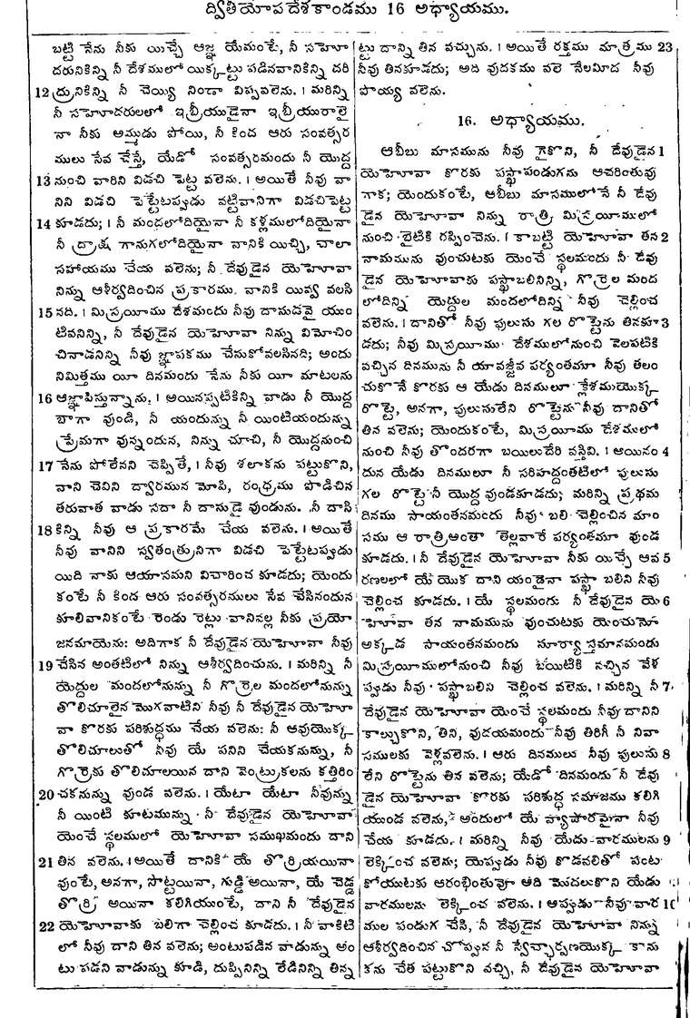 Page 222 of the 1881 Telugu Bible - Deuteronomy