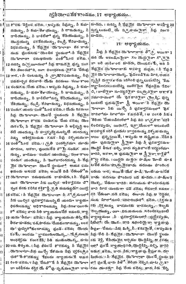 Page 223 of the 1881 Telugu Bible - Deuteronomy