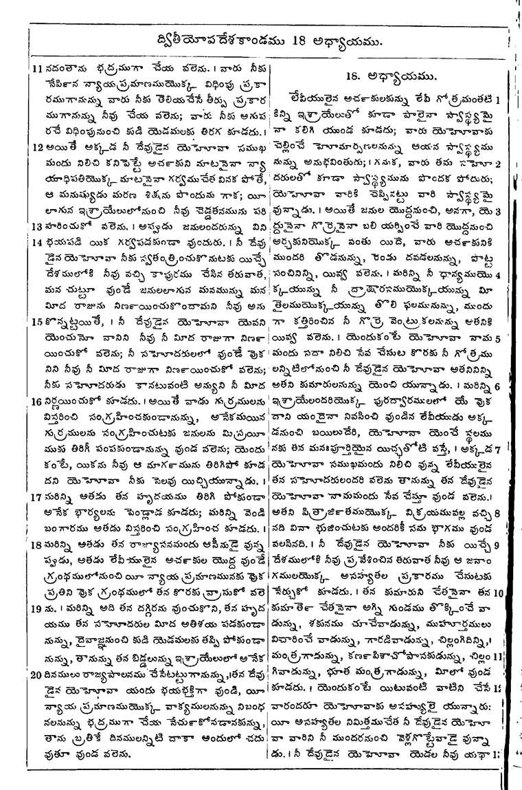 Page 224 of the 1881 Telugu Bible - Deuteronomy