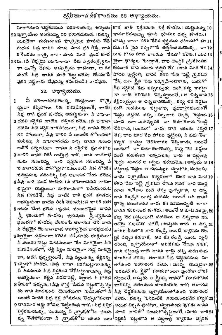 Page 228 of the 1881 Telugu Bible - Deuteronomy