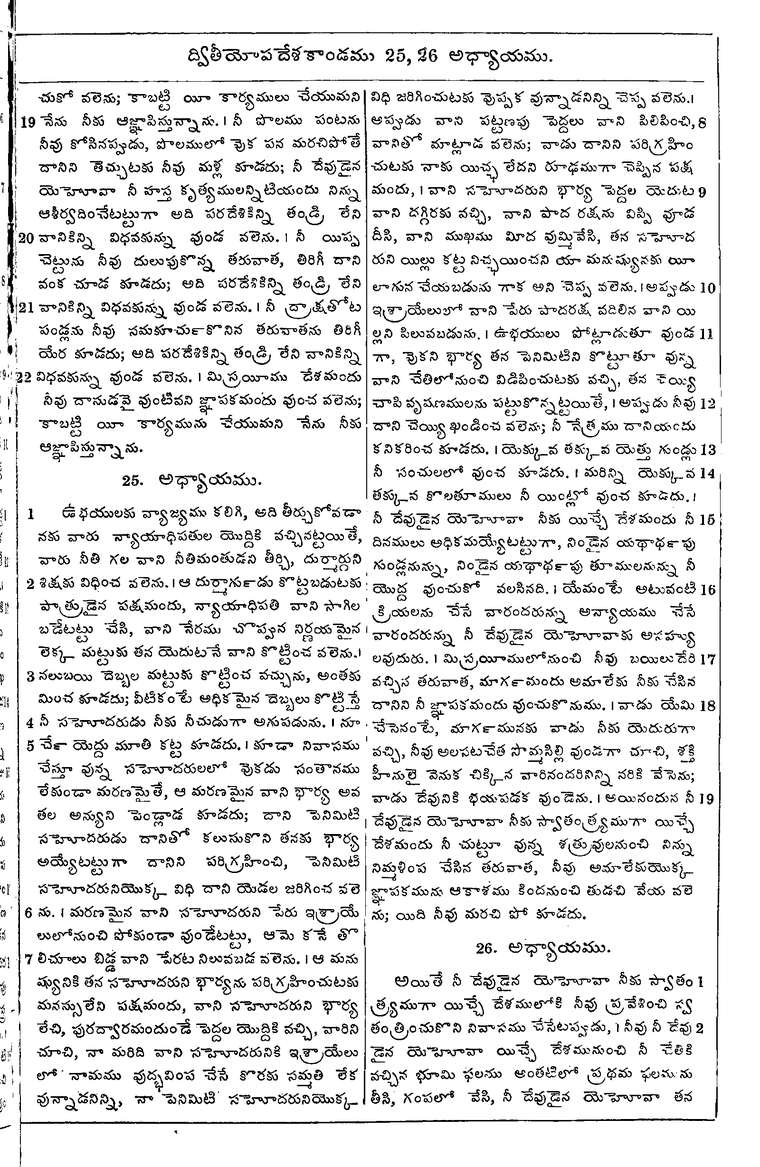 Page 231 of the 1881 Telugu Bible - Deuteronomy