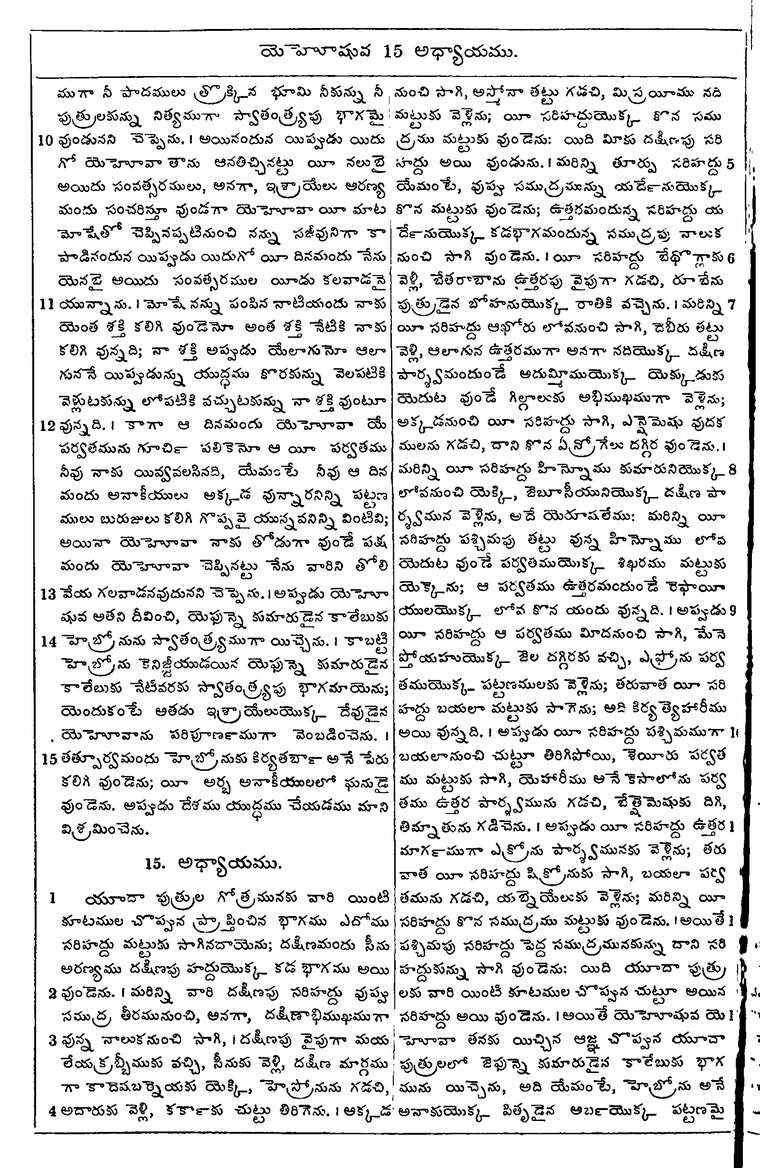 Page 260 of the 1881 Telugu Bible - Joshua